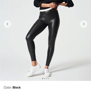 SPANX Shiny Black Leggings